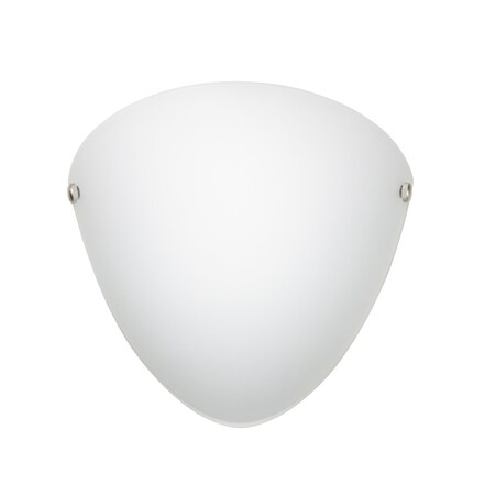 Besa Lighting Kailee Wall Sconce, Opal Matte, Polished Nickel Cap Finish, 1x8W LED 701707-LED-PN