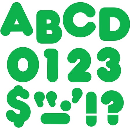 Trend Enterprises Green 4" Casual Uppercase Ready Letters®, PK6 T458