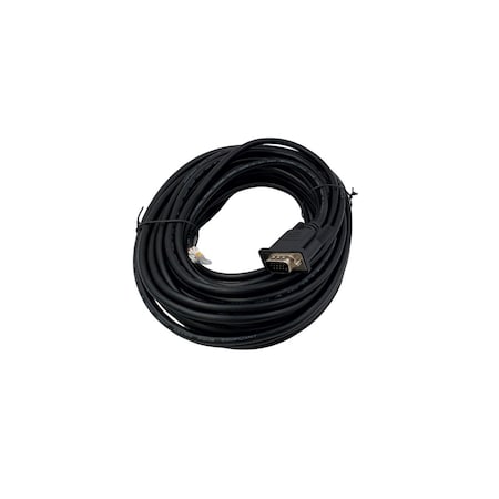 Compucableplususa 35FT HD15 Male to Bare Wire RS232 Serial Pigtail Cable - 28AWG Shielded 3-Row Open End PVC DBC-15HMW-35