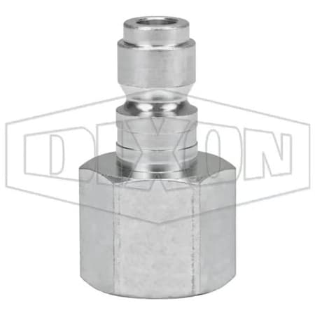 Dixon J Series Tru-Flate Automotive Female Quick Disconnect Pneumatic Plug, 1/2-14 Nominal, Quick Disconne J3F4
