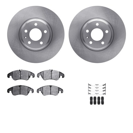 Dynamic Friction Co DFC Rotors with EURO 5000 Ceramic Brake Pads includes Hardware 6612-73216