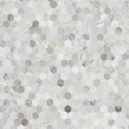 Msi Capri Blue Hexagon Sample Honed Mosaic Marble Floor And Wall Tile ZOR-MD-0532-SAM