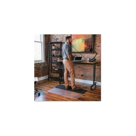 Es Robbins Sit or Stand Mat for Carpet or Hard Floors, 45 x 53, Clear/Black 184603