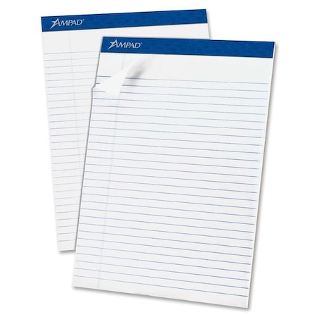 Esselte Recycled Legal Pad, 8-1/2" x 11-3/4", Wide Ruled, White, 50 Sheet/Pad, 12 Pads/Pack 20170