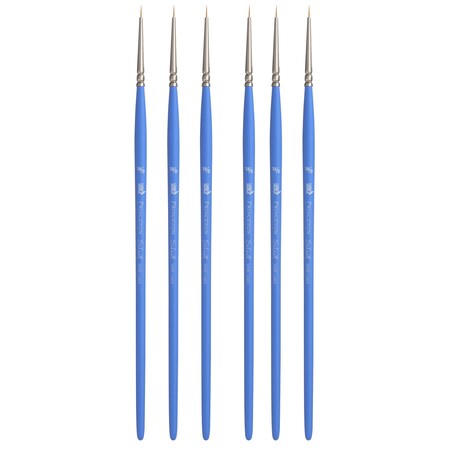 Princeton Select Artiste Short Liner Brush, Synthetic Bristles, Short Handle Mixed Media, Size 18/0, 6PK P3750SL180