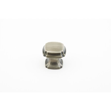 Schaub 1-3/8in Empire Square Cabinet Knob Antique Nickel Finish 882-AN