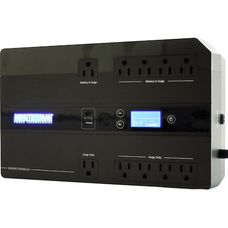 Minuteman Ups ENSPIRE SERIES: STANDBY UPS, LCD DISPLAY, 900VA/500W, 120VAC INPUT & OUTPUT, VOL EN900LGU