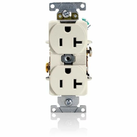Leviton Industrial Series Heavy Duty Grade Duplex Receptacle, 20 Amp, 125 Volt 5352-T