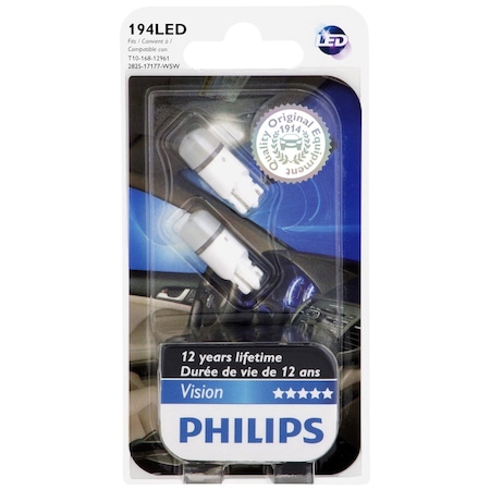 Philips 194 Led Interior/Exterior Led 127916000Kb2,194Led 194LED