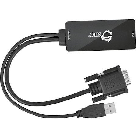 Siig PORTABLE VGA & USB AUDIO TO HDMI CONVERTER CONVERTS VGA OUTPUT TO HDMI CE-VG0U11-S1