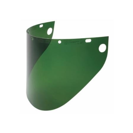 Honeywell Fibre-Metal High Performance Faceshield Window, Uncoated, Green, Wide View, 19 in L x 9-3/4 in H, 50PK 280-4199DGNBP