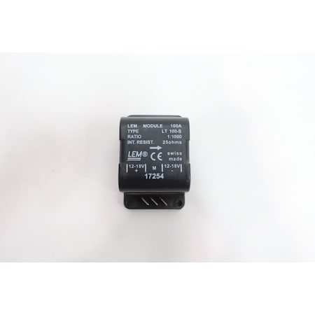 Lem CURRENT TRANSDUCER SENSOR 12-18V-DC 100A 1:1 25OHMS LT100-S