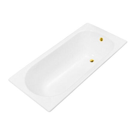 Streamline 59.1 in L, 27.6 in W, Unfinished, Porcelain-Enamel Cast Iron, Reversible R5560GLD