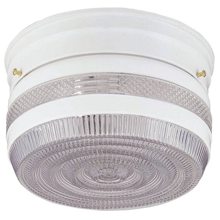 Boston Harbor Single Light Ceiling Fixture, 120 V, 60 W, 1-Lamp, A19 or CFL Lamp, White Fixture F13WH01-6859CL-3L