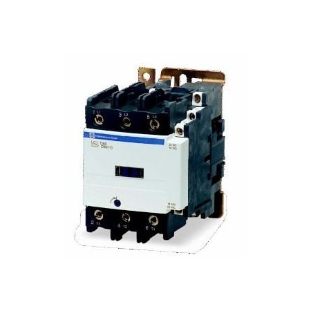 Square D IEC contactor, TeSys D, nonreversing, 95A, 60HP at 480VAC, 3 phase, 3 pole, 3 NO, 220VAC 50/60Hz co LC1D95M7