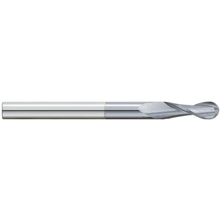 Garr Tool End Mill, Ball Nose Center Cutting Extra Length, Series: 720MC, 3/8 in Cutter Dia 43174