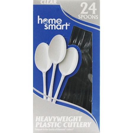 Home Smart Hvy Dty Plastic Spoons, 24-Piece 88807