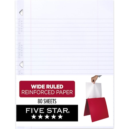 Five Star Reinforced Filler Paper, WR, 8in x 10 1/ 150002