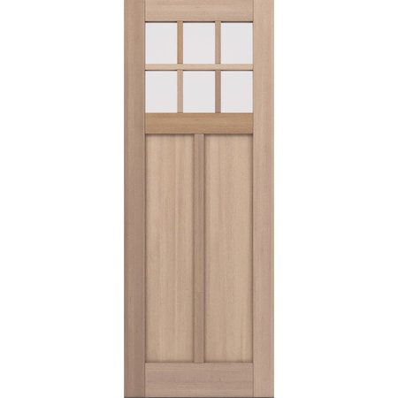 Doornmore CRF-P2G6, 37.75" x 98" ( 36" Door) Left Hand, Mahogany SDL 6 Lite Exterior Door CRF-P2G6-SW-3696_1_LI