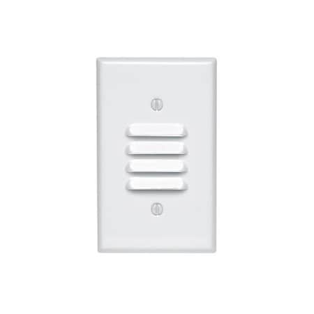 Leviton Wall Plate, Louvred, White, Metal 88080