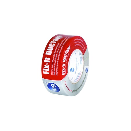Ipg Duct Tape, 55 yd L, 1.88 in W, Poly-Coated Cloth Backing, Silver 6900