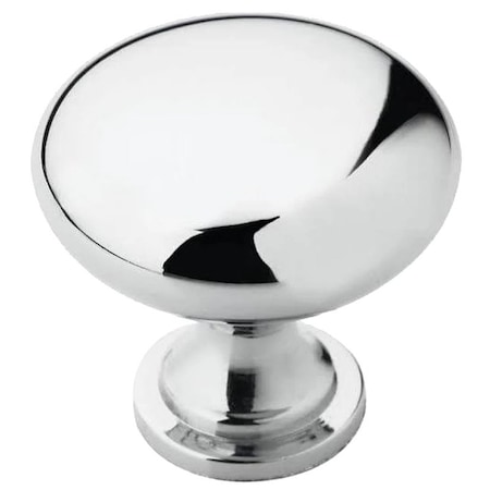 Amerock Allison Value Series Cabinet Knob, 1-1/8 in Projection, Zinc, Polished Chrome BP5300526