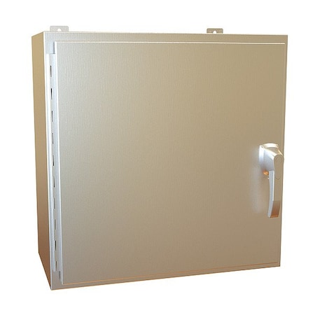 Hammond Handle Electrical Enclosure, 24 in H, 12 in D, 24 in W, 12, 13, 3R, 4, 4X, Stainless Steel HW242412SSHK
