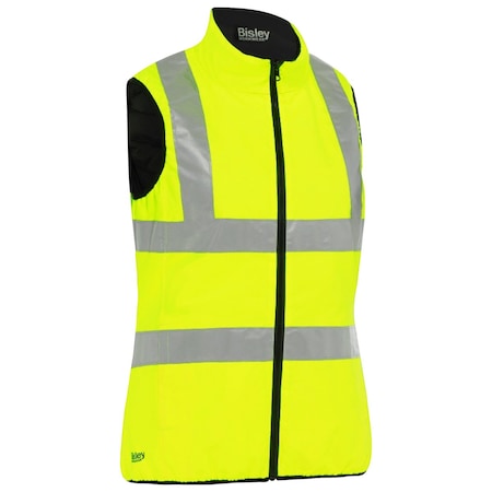 Bisley ANSI Type R Class 2 Women's Contoured Reversible Puffer Vest 332W0330H-YEL/L