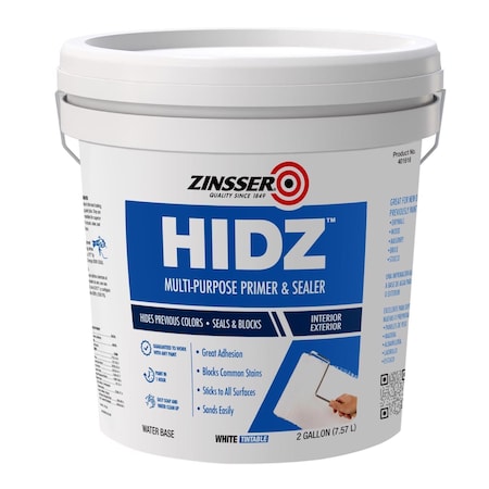 Zinsser HIDZ White Water-Based Primer and Sealer 2 gal 401616