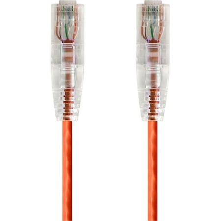 Monoprice Slim Cat6 Utp Cable 5 ft.Orange 14811