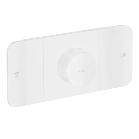 Axor One Thermostatic Module Trim for 2 Functions in Matte White 45712701