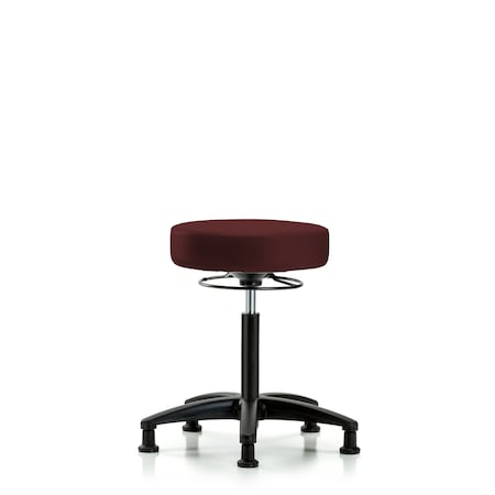 Blue Ridge Ergonomics Bench Stool, Med, Vinyl, Glides, Burg BR-VMBSO-RG-NF-RG-8569