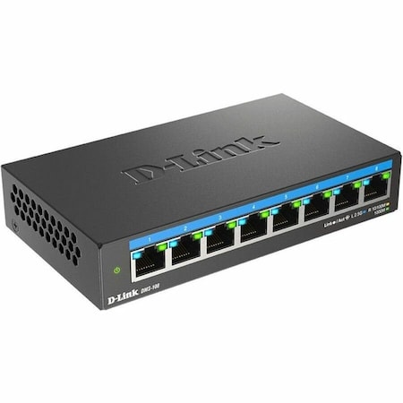 D-Link 8-PORT UNMANAGED MULTI-GIGABIT ETHERNET DESKTOP SWITCH DMS-108