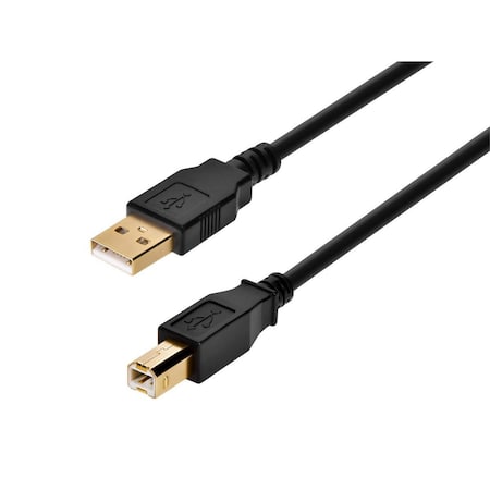 Monoprice USB 2.0 Cable, 6 ft.L, Black 5438