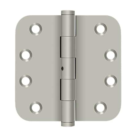 Deltana 4 x 4 x 5/8 Radius Hinge; Satin Nickel Finish DSB4R5N15