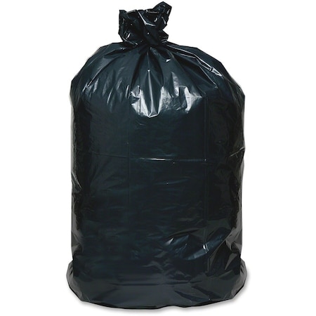 Earthsense Commercial 56 gal Trash Can Liners, 43 in x 48 in, Extra Heavy-Duty, 1.25 mil, Black RNW4750