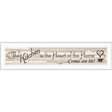 Homeroots Kitchen Is The Heart of The Home White Framed Print Kitchen Wall Art 415815