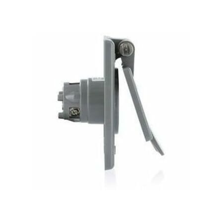 Leviton Locking Receptacle, L6-15R, 15 A, 250V AC, 2 Pole, Screw Terminals, Gray 4585-CWP