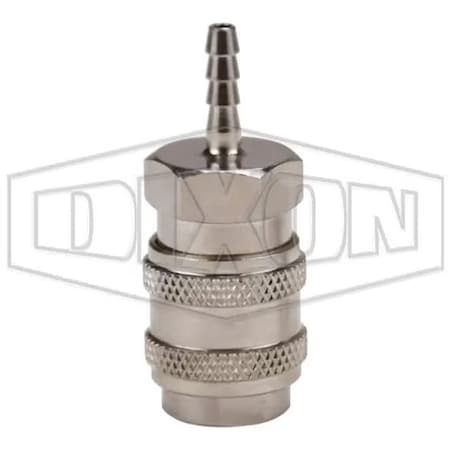 Dixon BR Series Quick Disconnect Pneumatic Hose Barb Coupler, 6 mm Nominal, 300 psi Pressure, Brass 1BRS1.86-B-7
