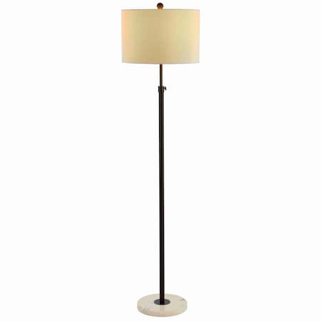 Jonathan Y June 65" Adjustable Metal/Marble LED Floor Lamp, Oil Rubbed Bronze JYL3022B