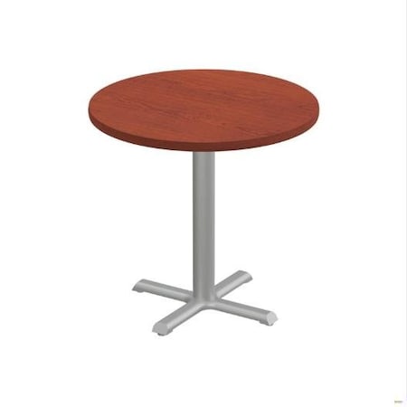 Correll Round Cafe Table, 30 in W, 30 in L, 29 in H, Particleboard Top, Cherry SXT30R-21-98-21