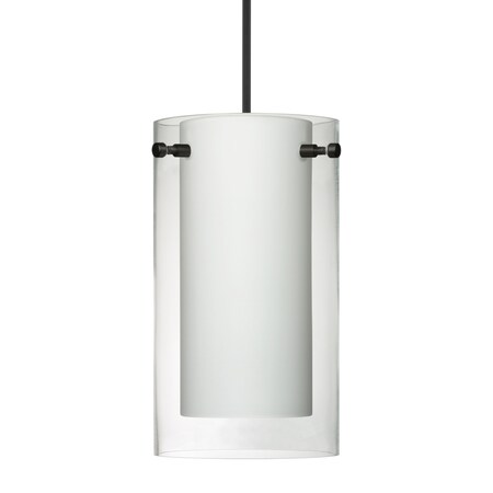 Besa Lighting Besa Pahu 4 Pendant, Clear/Opal, Black Finish, 1x 35W MAX GY6.35 Base 1XT-C44007-BK