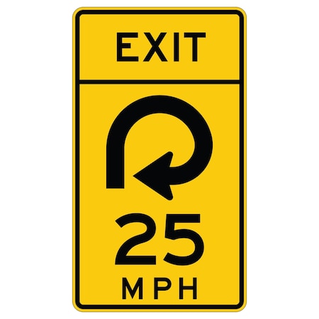 Sign Solutions Usa Traffic Sign, 24 in Width, Aluminum Sign, Vertical Rectangle DUS10DFY2442W13-6