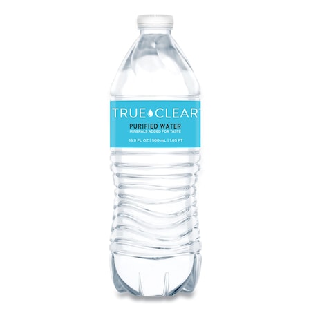 True Clear Purified Bottled Water, 16.9 oz Bottle, 2016PK TRC05L24PDMPBN