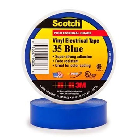 Defenseguard 0.75 in. x 66 ft. Blue 35 Electrical Tape, 10PK DE3359501