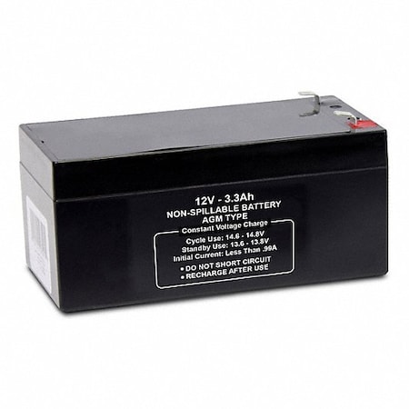 Upg Sealed Lead Acid Battery, 12VDC, 3.3Ah, replacement for 5EFG0 battery 47030