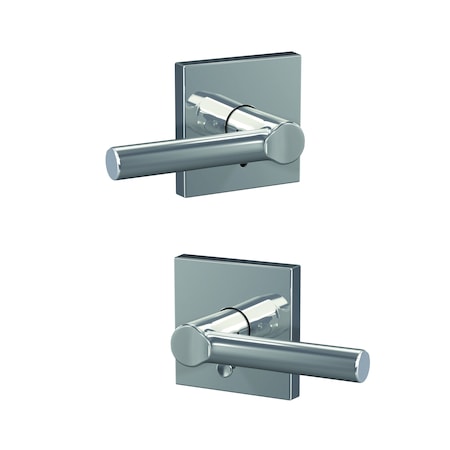 Schlage Residential Schlage Custom Broadway Lever with Collins Rose Passage and Privacy Lock with 16600 Latch and FC21BRW625COL