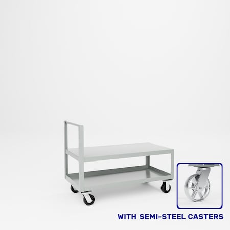 Pucel Single Handle Heavy Duty Truck, 24 in D x 48 in W x 36 in H, Gray 24-TR-48S