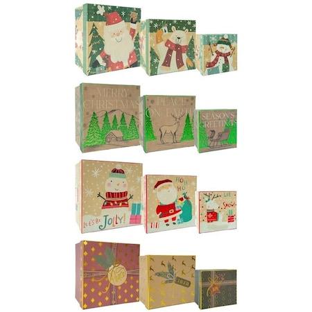 Santas Forest Hot Stamp Set-Up Box, Cardboard, Assorted Print 69911