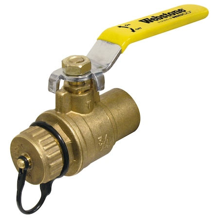 Nibco 1/2 SWT x HOSE LF FP BR BL VLV H-50312W